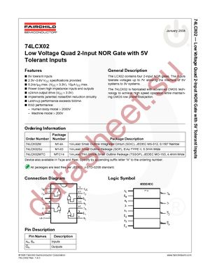 74LCX02SJX_NL datasheet  